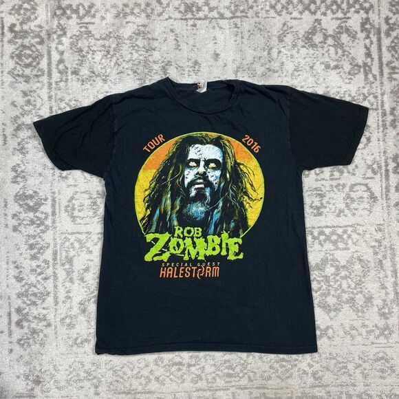 Vintage Rob Zombie Tour 2016 Special Quest Halestorm Mens Short Sleeve Tee Large - Picture 1 of 5